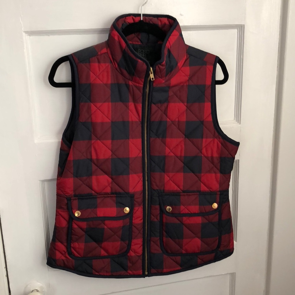 Blue and red vest